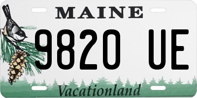 ME license plate 9820UE
