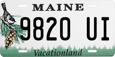 ME license plate 9820UI