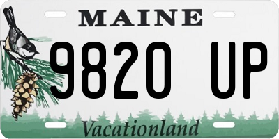 ME license plate 9820UP