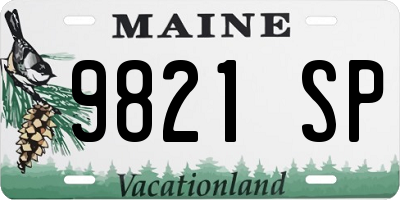 ME license plate 9821SP