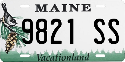 ME license plate 9821SS