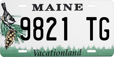 ME license plate 9821TG