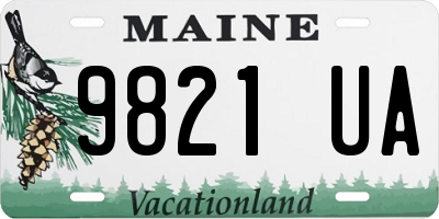 ME license plate 9821UA