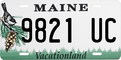 ME license plate 9821UC