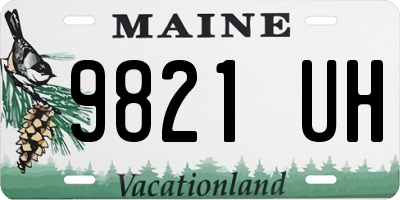 ME license plate 9821UH