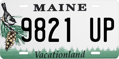 ME license plate 9821UP