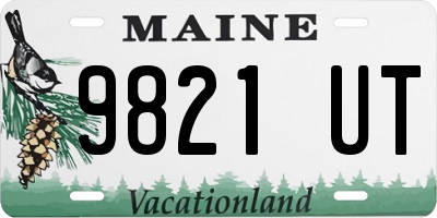 ME license plate 9821UT