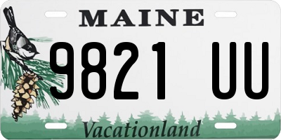 ME license plate 9821UU