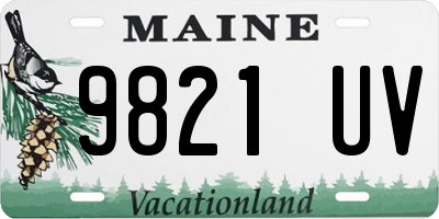 ME license plate 9821UV