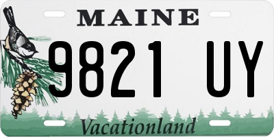 ME license plate 9821UY