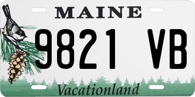 ME license plate 9821VB