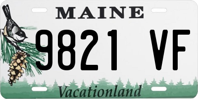 ME license plate 9821VF