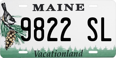 ME license plate 9822SL