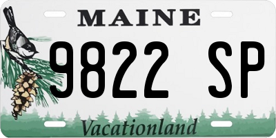 ME license plate 9822SP