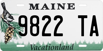 ME license plate 9822TA