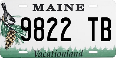 ME license plate 9822TB