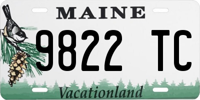 ME license plate 9822TC