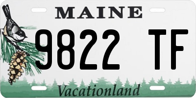 ME license plate 9822TF