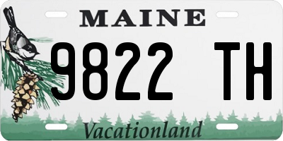 ME license plate 9822TH
