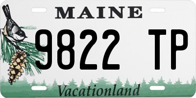 ME license plate 9822TP