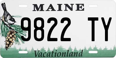 ME license plate 9822TY