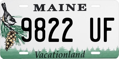 ME license plate 9822UF