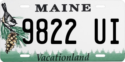 ME license plate 9822UI