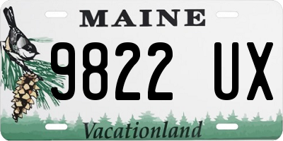 ME license plate 9822UX