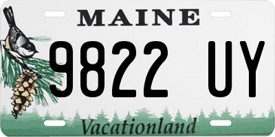 ME license plate 9822UY