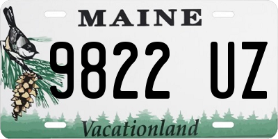 ME license plate 9822UZ