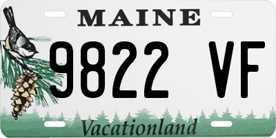ME license plate 9822VF