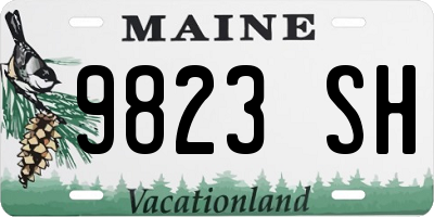 ME license plate 9823SH