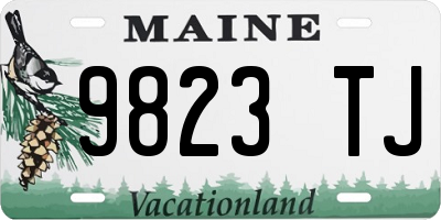ME license plate 9823TJ