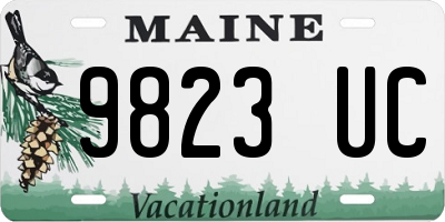 ME license plate 9823UC