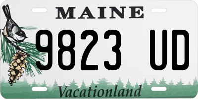 ME license plate 9823UD