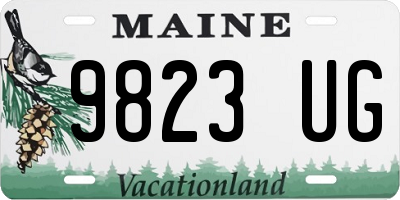 ME license plate 9823UG