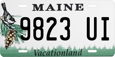 ME license plate 9823UI