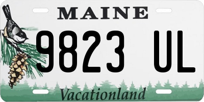 ME license plate 9823UL