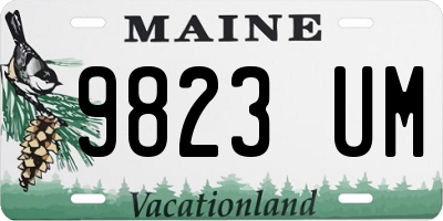 ME license plate 9823UM