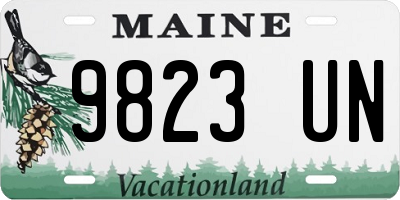 ME license plate 9823UN