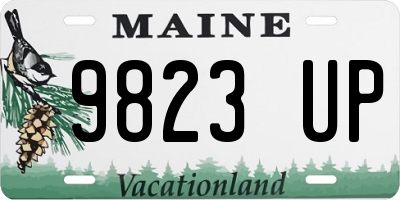 ME license plate 9823UP