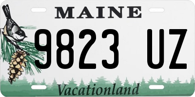 ME license plate 9823UZ