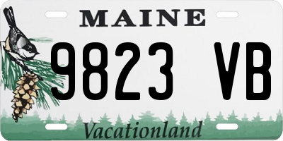 ME license plate 9823VB