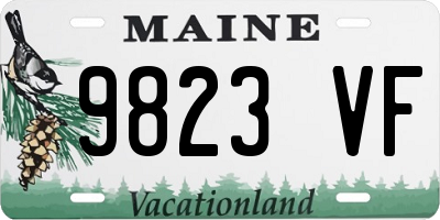 ME license plate 9823VF
