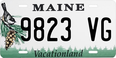 ME license plate 9823VG