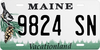 ME license plate 9824SN