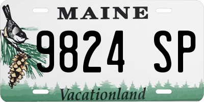 ME license plate 9824SP