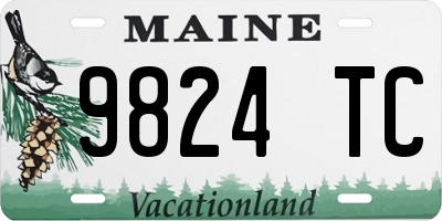 ME license plate 9824TC