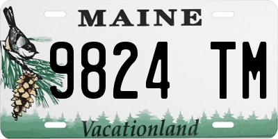ME license plate 9824TM