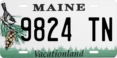 ME license plate 9824TN